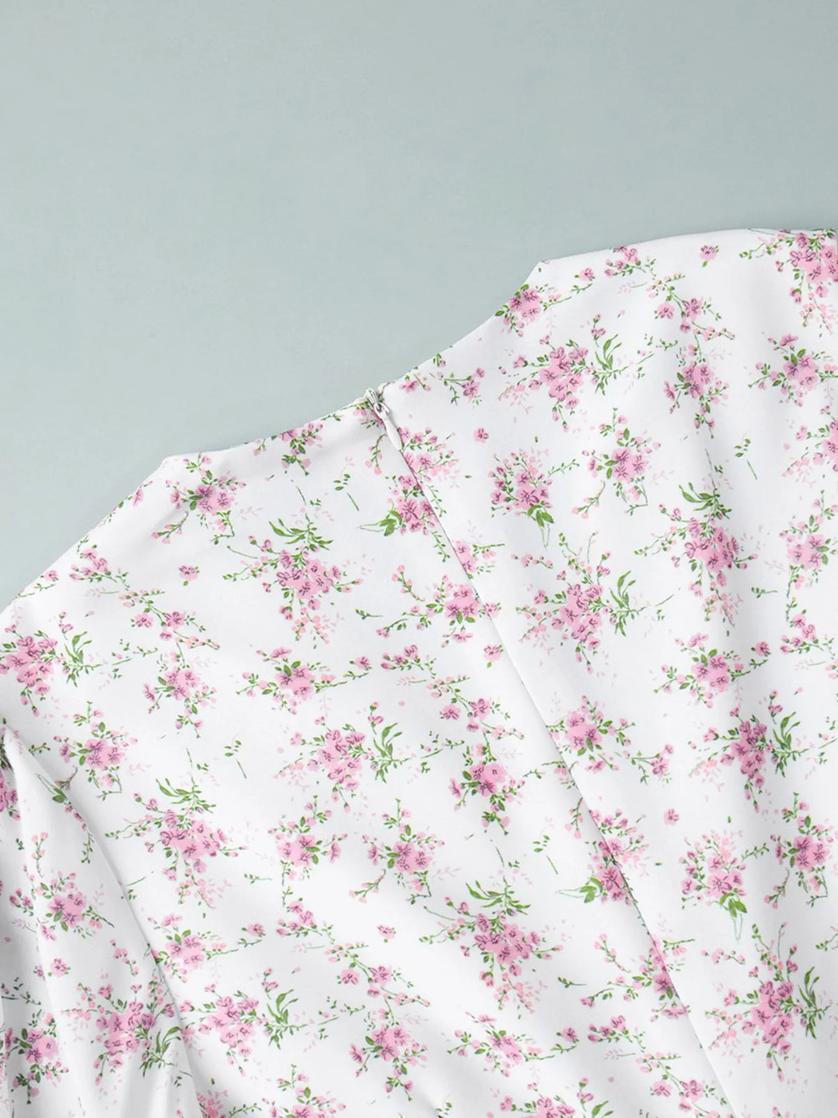 Floral Print Balloon Sleeve Dress
