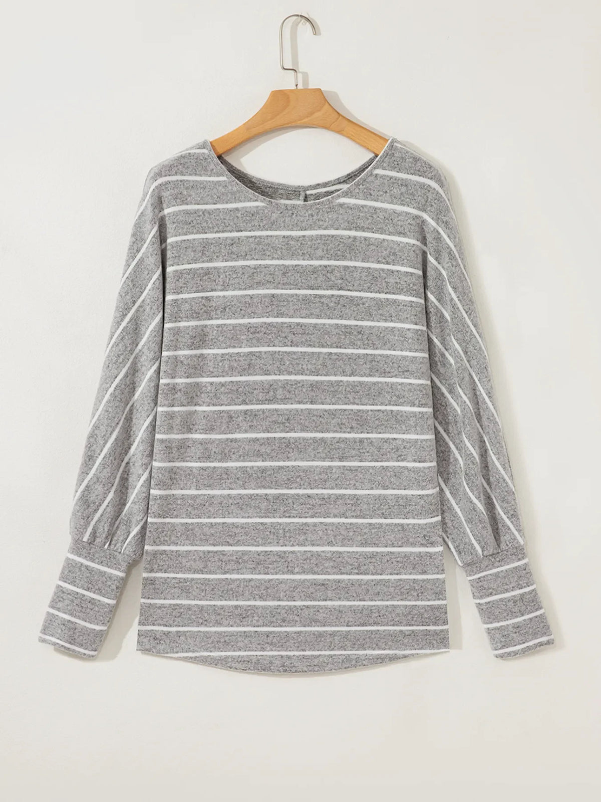 Stripe Dolman Sleeve Drop Shoulder Top