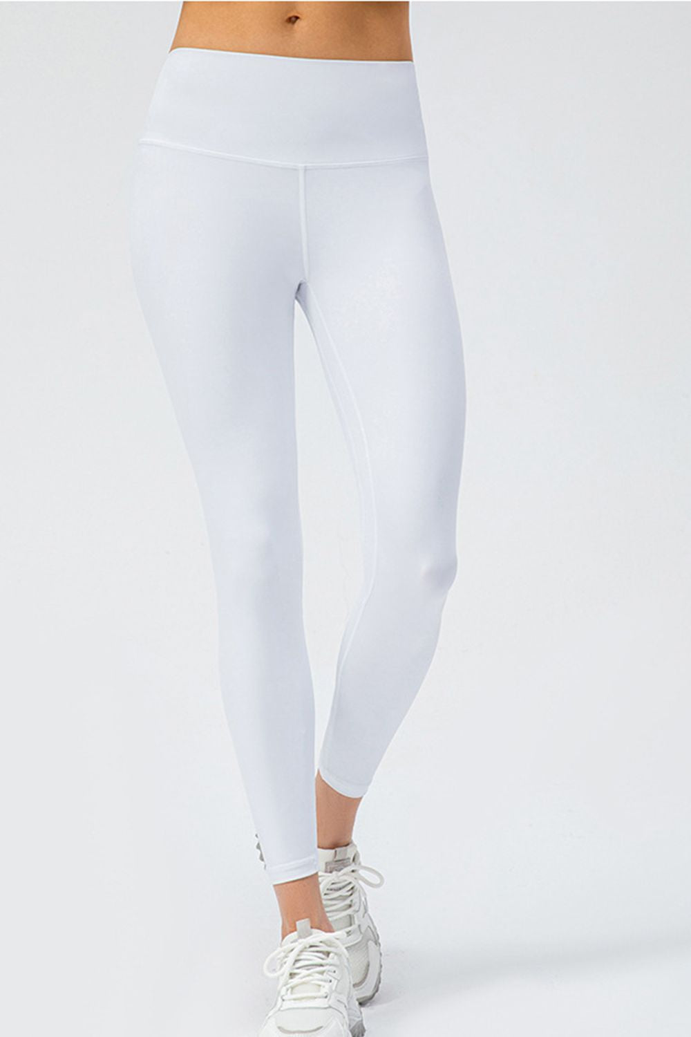 Wide Waistband Slim Fit Active Leggings - Ladyez