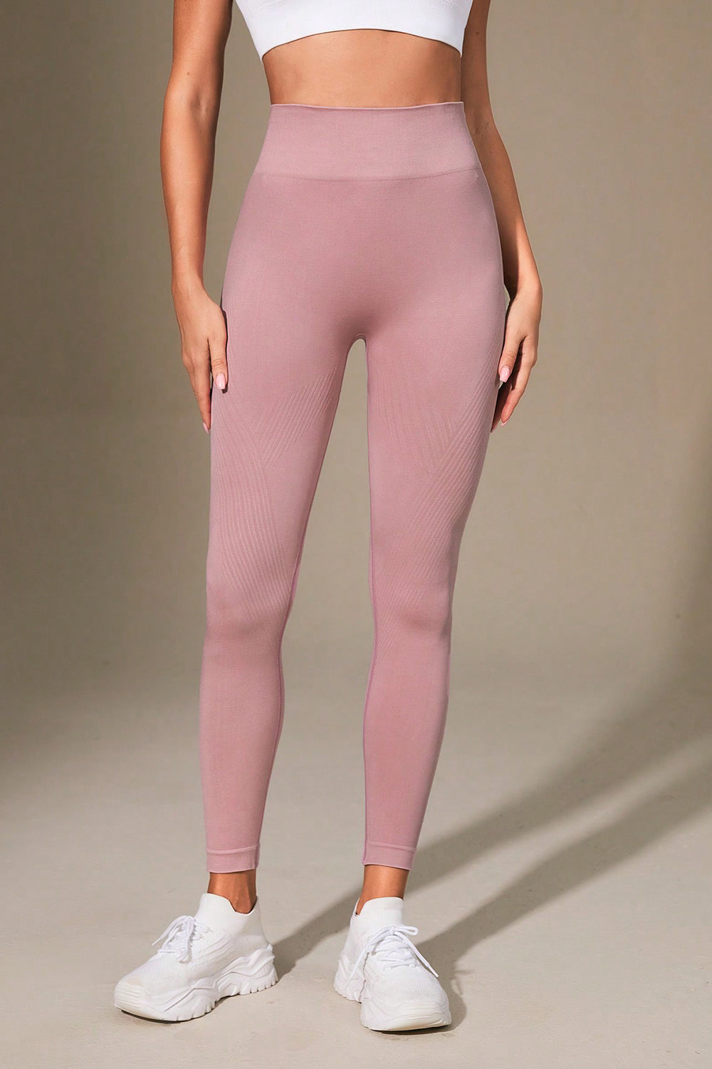 Wide Waistband Sports Leggings - Ladyez