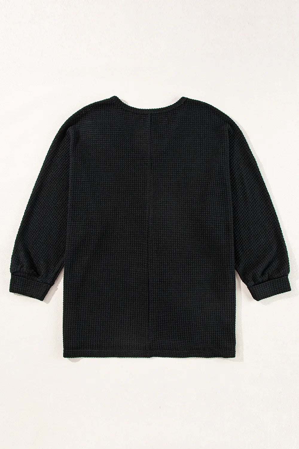 Side Slit V-Neck Long Sleeve Top