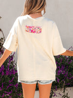 Floral Half Sleeve Oversized Top