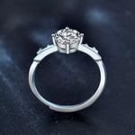 1 Carat 925 Sterling Silver Deer Antler Ring
