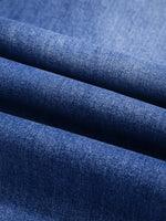 Drawstring Waist Ankle Length Casual Jeans Regular Fit Pocket Detail Jeans