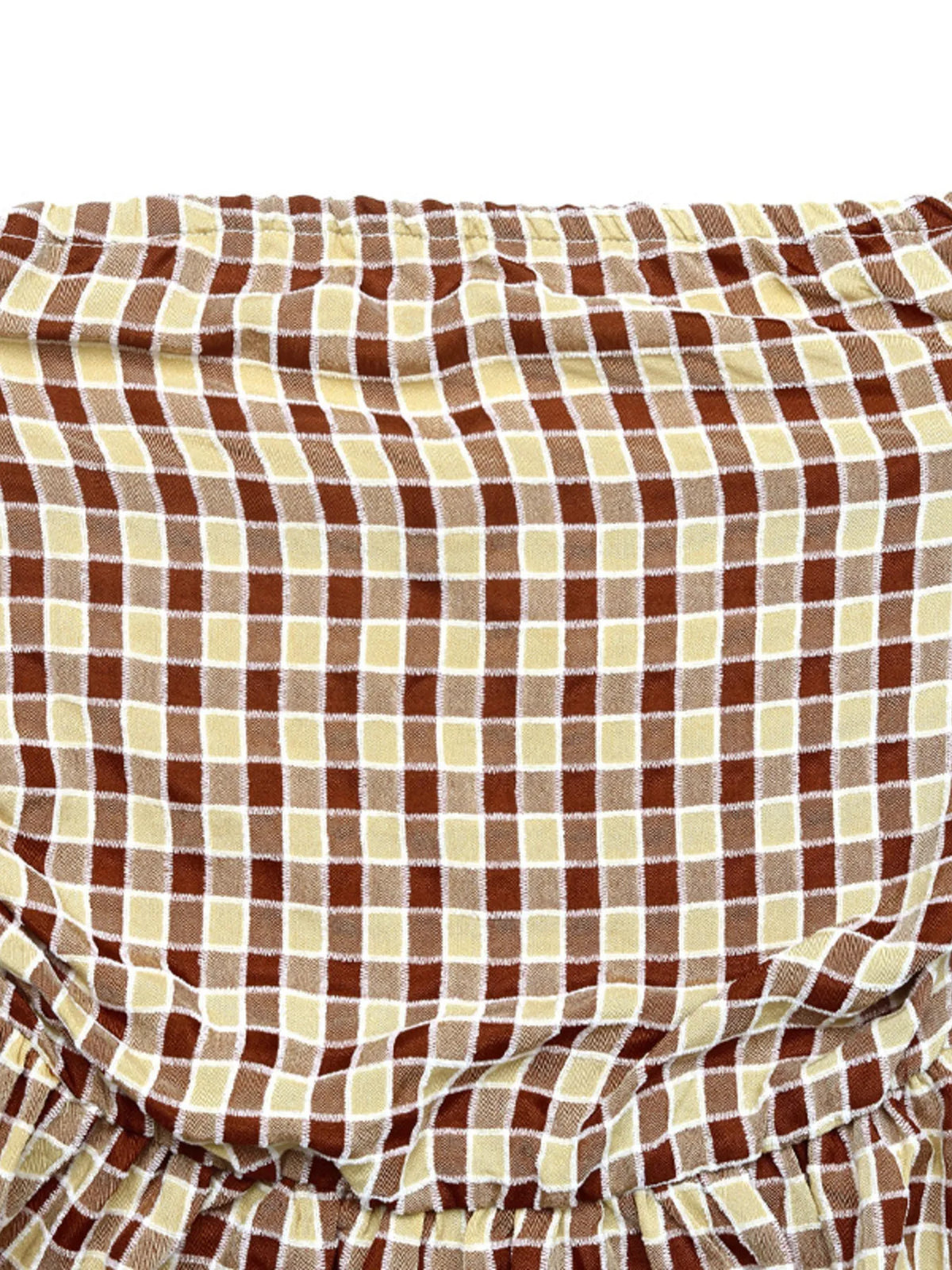 Plaid Smocked Tube Top - Ladyez