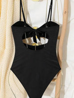 Cutout Sweetheart Neck One-Piece Swimwear - Ladyez