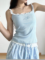Lace Detail Scoop Neck Cami - Ladyez