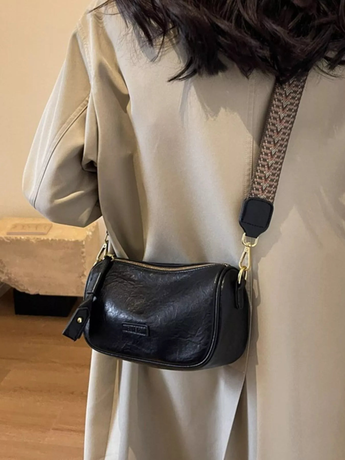 Wide Strap Crossbody Bag