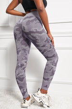 Camo Print Seamless High Waist Yoga Leggings - Ladyez