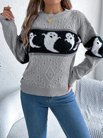 Ghost Round Neck Long Sleeve Sweater