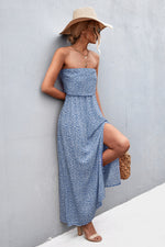 Strapless Split Maxi Dress - Ladyez