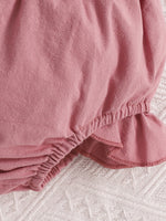 Children's Ruffle Trim Button Front Top and Shorts Set