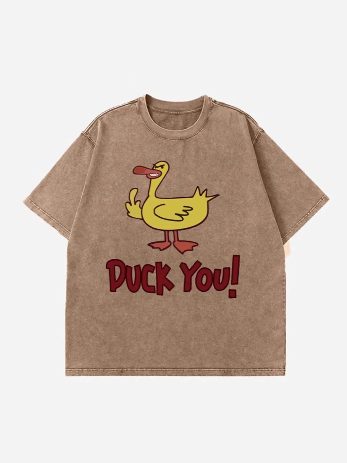 Duck Graphic Oversized Round Neck T-Shirt