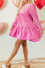 Tiered Flounce Sleeve Mini Dress
