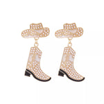 Cowboy Hat and Boot Dangle Earrings
