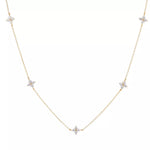 925 Sterling Silver Clover Charm Necklace