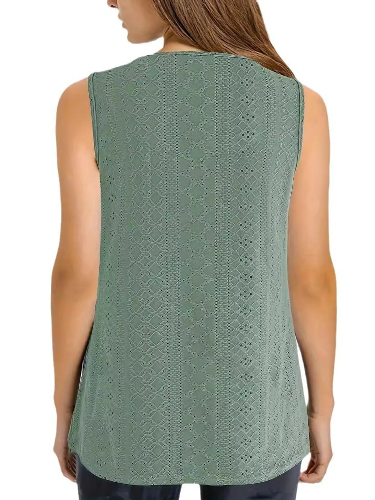 Full Size Scoop Neck Wide Strap Tank Plus Size - Ladyez