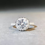 5 Carat Moissanite 925 Sterling Silver Round Ring