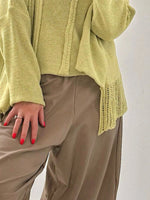 High-Low Drop Shoulder Sweater