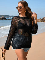 Openwork Dropped Shoulder Cover Up - Ladyez