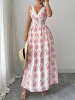 Floral Print Sleeveless Maxi Dress - Ladyez