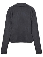 Ivy Lane Plush Open Front Dropped Shoulder Jacket