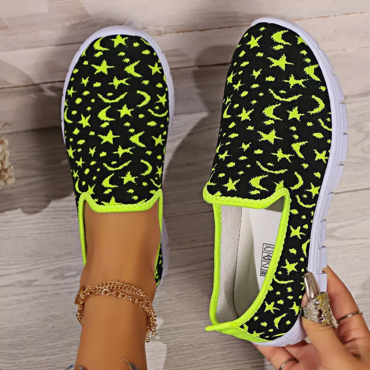 Round Toe Platform Slip-Ons