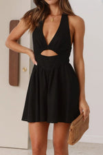 Cutout Halter Neck Mini Dress