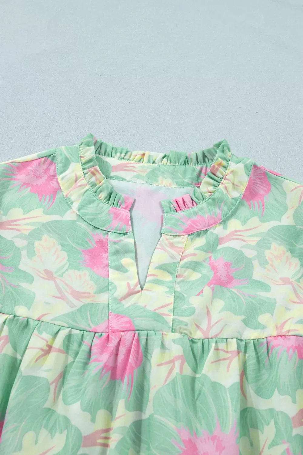 Floral Print Puff Sleeve Blouse