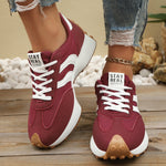Round Toe Lace Up Sneakers