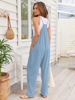 V-Neck Spaghetti Strap Jumpsuit - Ladyez