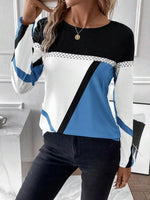 Color Block Long Sleeve T-Shirt