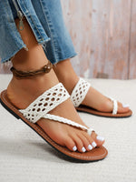 Braided Strap Flat Sandals
