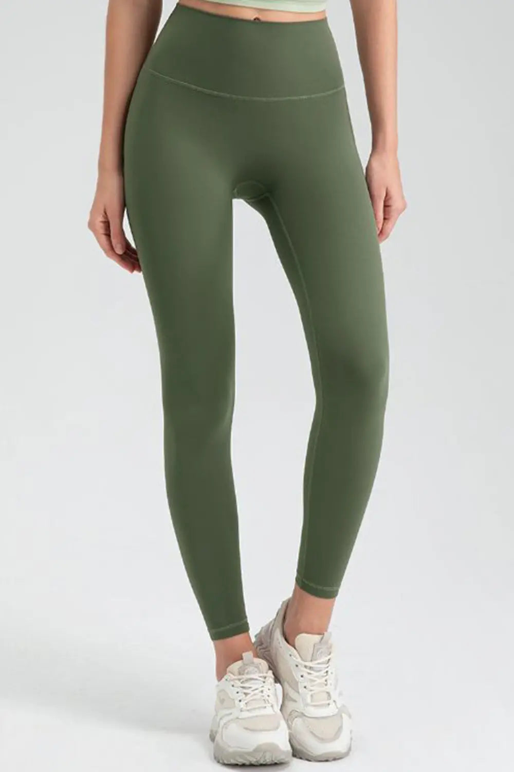 Wide Waistband High Waist Sport Leggings - Ladyez