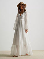 Boho Chic Crochet Lace Maxi Dress