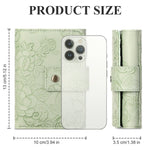 Floral Embossed Leather Wallet