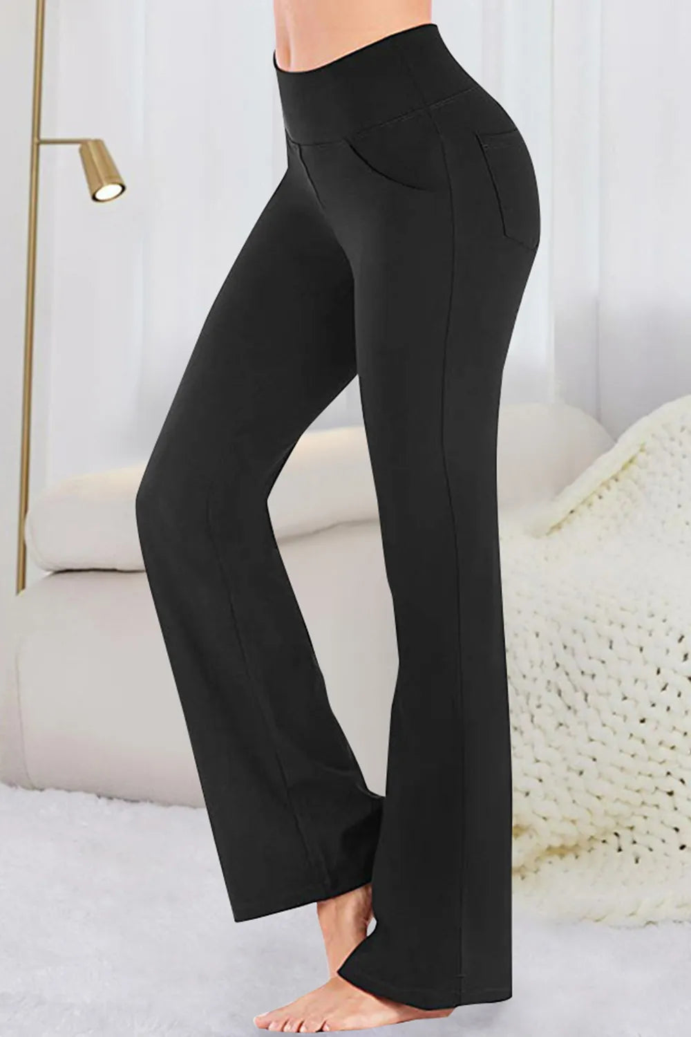 Pocketed High Waist Active Pants - Ladyez