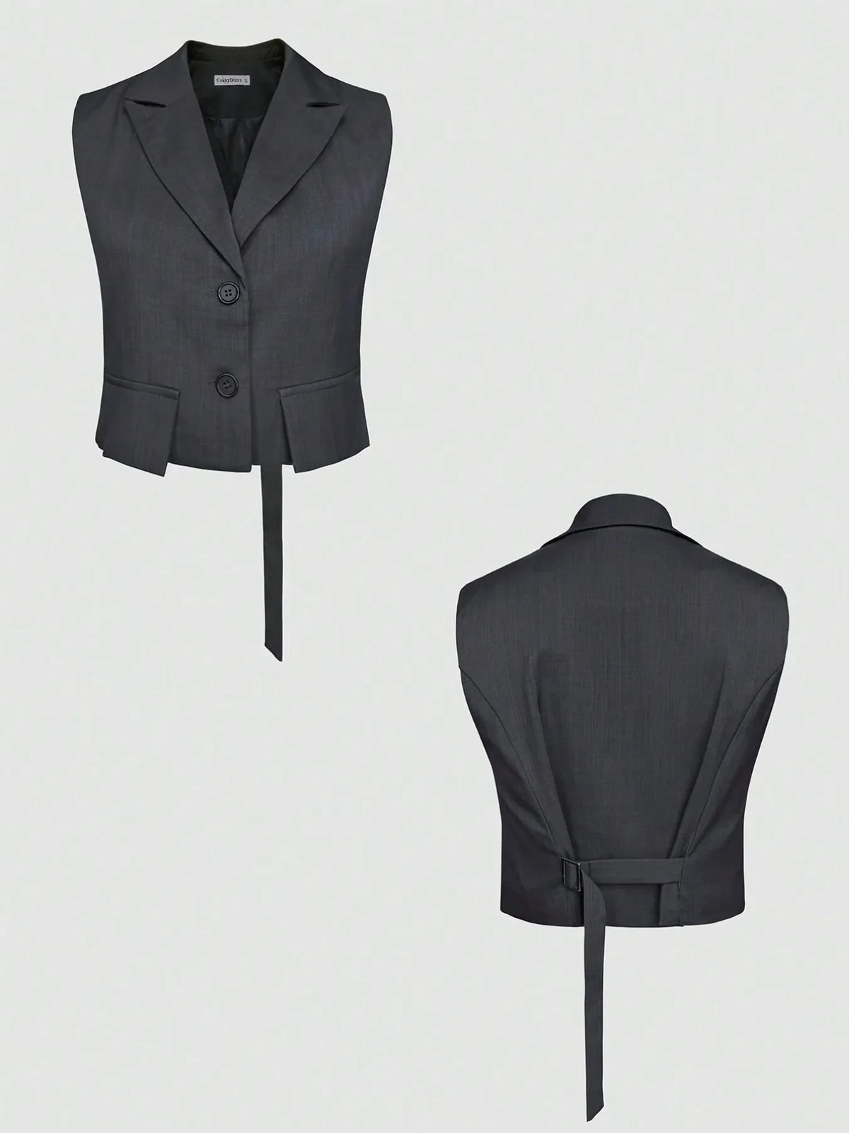 Button Up Sleeveless Top and Pants Set