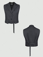Button Up Sleeveless Top and Pants Set