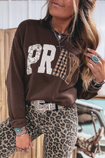 Plaid 'PRAY' Crew Neck Sweatshirt