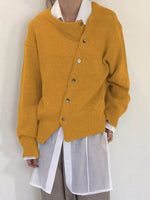 Asymmetric Button-Down Sweater
