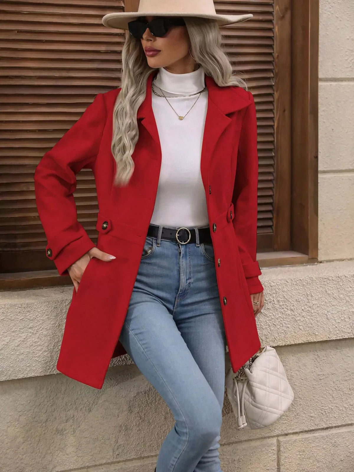 Button Up Long Sleeve Outerwear