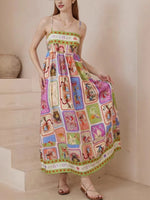 Printed Square Neck Cami Dress