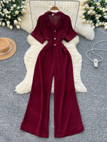 Tie Waist Wide Leg Jumpsuit