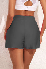 Drawstring Waist Swim Shorts - Ladyez