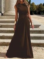 Round Neck Sleeveless Maxi Dress - Ladyez