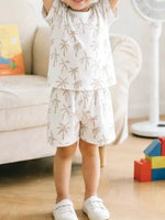 Children's Tropical Palm Print Tee and Shorts Set