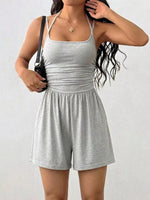 Ruched Spaghetti Strap Romper