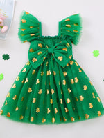 Children's Smocked Clover Tulle Dress