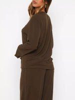 Relaxed Fit Long Sleeve Top and Pants Set